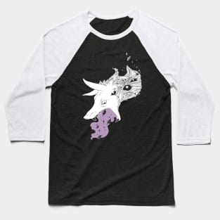 Wild Wolf Creature With Stars And Eyes Baseball T-Shirt